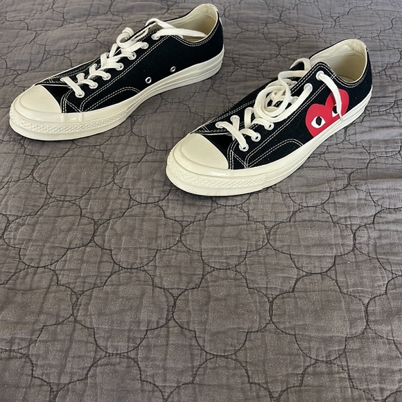 Black low top comme des garçon converse - Picture 2 of 4